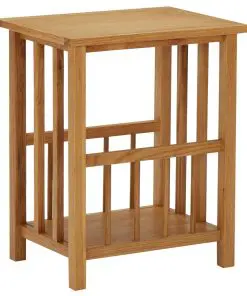 vidaXL Magazine Table 45x35x55 cm Solid Oak Wood