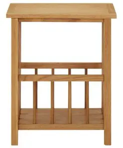vidaXL Magazine Table 45x35x55 cm Solid Oak Wood