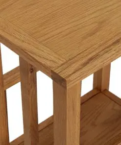 vidaXL Magazine Table 45x35x55 cm Solid Oak Wood