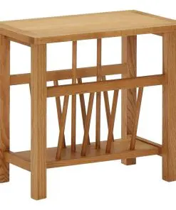 vidaXL Magazine Table 45x27x42 cm Solid Oak Wood