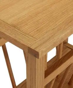 vidaXL Magazine Table 45x27x42 cm Solid Oak Wood