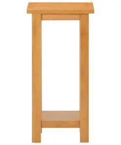 vidaXL Side Table 27x24x55 cm Solid Oak Wood