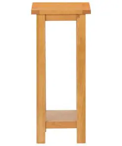 vidaXL Side Table 27x24x55 cm Solid Oak Wood