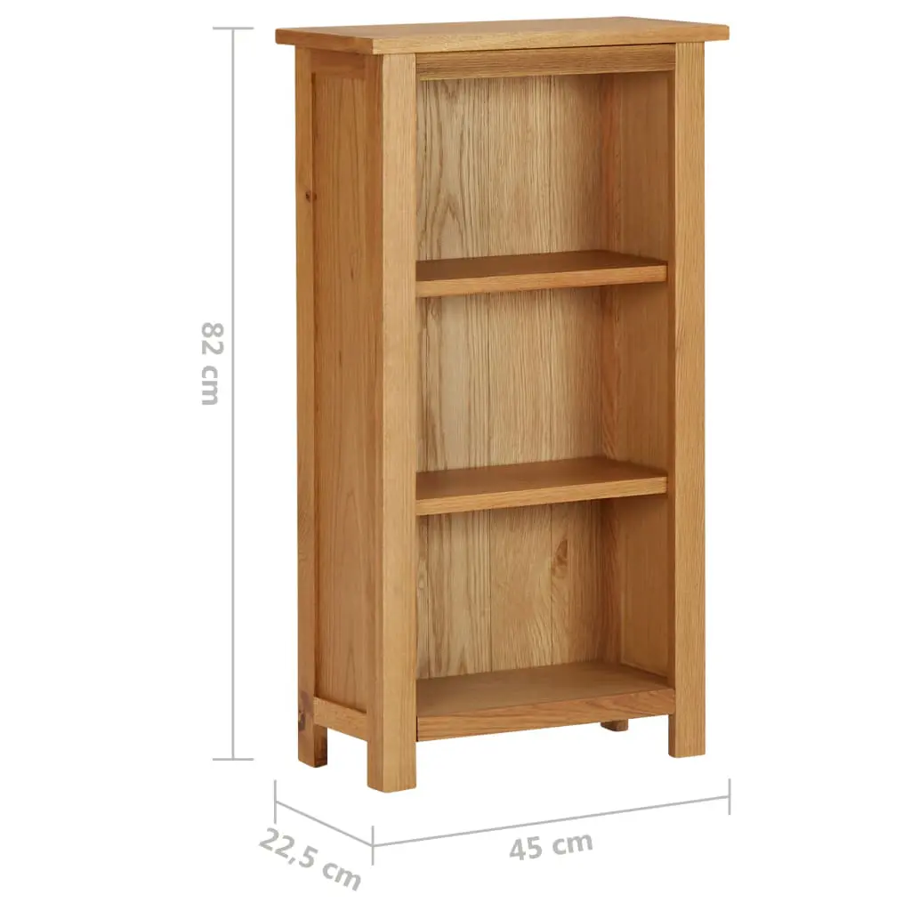 vidaXL Bookcase 45×22.5×82 cm Solid Oak Wood