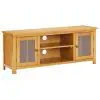 vidaXL TV Cabinet 120x35x48 cm Solid Oak Wood