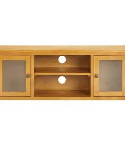 vidaXL TV Cabinet 120x35x48 cm Solid Oak Wood
