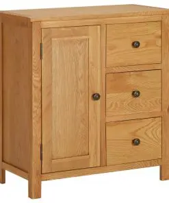 vidaXL Cupboard 70x35x75 cm Solid Oak Wood