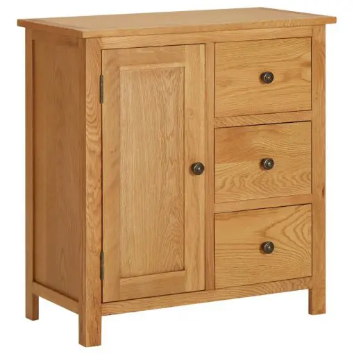 vidaXL Cupboard 70x35x75 cm Solid Oak Wood