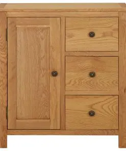vidaXL Cupboard 70x35x75 cm Solid Oak Wood