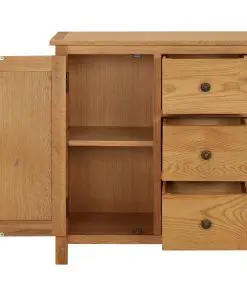 vidaXL Cupboard 70x35x75 cm Solid Oak Wood