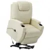 vidaXL Stand-up Recliner Cream White Faux Leather (AU only)