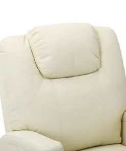 vidaXL Stand-up Recliner Cream White Faux Leather (AU only)