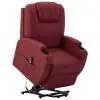 vidaXL Stand-up Recliner Wine Red Faux Leather (AU only)