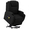 vidaXL Stand-up Massage Recliner Black Faux Leather (AU only)