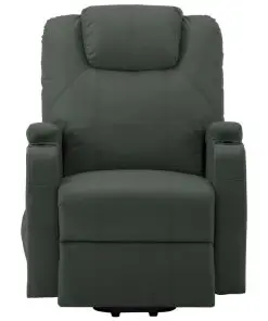 vidaXL Stand-up Massage Recliner Anthracite Faux Leather (AU only)