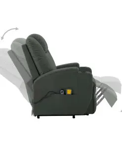 vidaXL Stand-up Massage Recliner Anthracite Faux Leather (AU only)