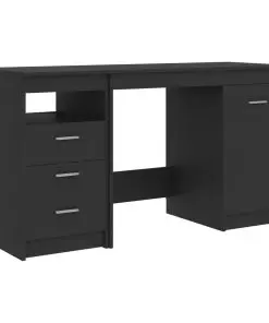 vidaXL Desk Grey 140x50x76 cm Chipboard