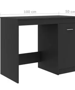 vidaXL Desk Grey 140x50x76 cm Chipboard