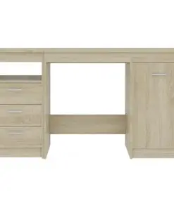 vidaXL Desk Sonoma Oak 140x50x76 cm Chipboard