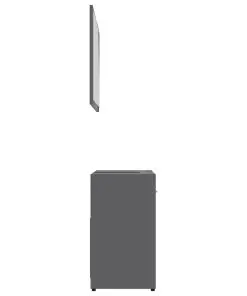 vidaXL Bathroom Furniture Set Grey Chipboard