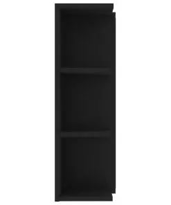vidaXL Bathroom Mirror Cabinet Black 80×20.5×64 cm Chipboard