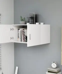 vidaXL Wall Mounted Cabinet White 80x39x40 cm Chipboard