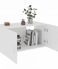 vidaXL Wall Mounted Cabinet White 80x39x40 cm Chipboard