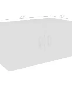 vidaXL Wall Mounted Cabinet White 80x39x40 cm Chipboard