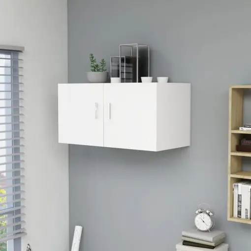 vidaXL Wall Mounted Cabinet White 80x39x40 cm Chipboard