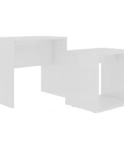 vidaXL Coffee Table Set White 48x30x45 cm Chipboard
