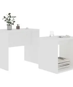 vidaXL Coffee Table Set White 48x30x45 cm Chipboard