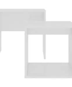 vidaXL Coffee Table Set White 48x30x45 cm Chipboard