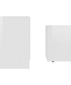 vidaXL Coffee Table Set High Gloss White 48x30x45 cm Chipboard