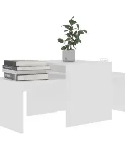 vidaXL Coffee Table Set White 100x48x40 cm Chipboard