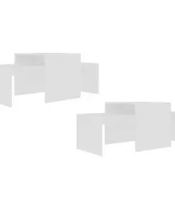 vidaXL Coffee Table Set White 100x48x40 cm Chipboard