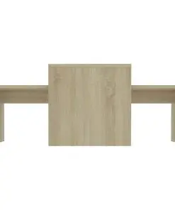 vidaXL Coffee Table Set Sonoma Oak 100x48x40 cm Chipboard