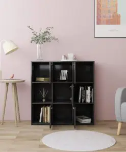 vidaXL Book Cabinet Grey 90x30x90 cm Chipboard