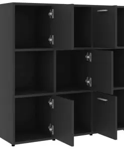 vidaXL Book Cabinet Grey 90x30x90 cm Chipboard