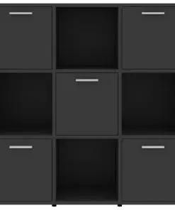 vidaXL Book Cabinet Grey 90x30x90 cm Chipboard