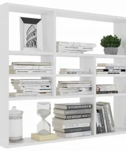 vidaXL Wall Shelf White 90x16x78 cm Chipboard