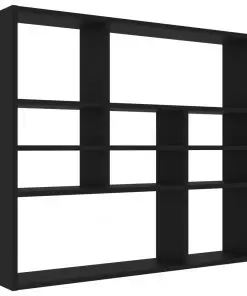 vidaXL Wall Shelf Black 90x16x78 cm Chipboard