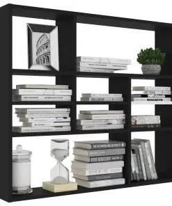 vidaXL Wall Shelf Black 90x16x78 cm Chipboard