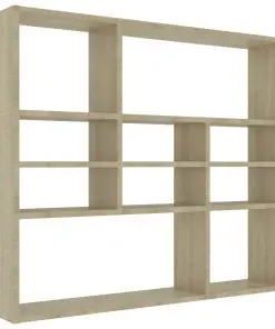 vidaXL Wall Shelf Sonoma Oak 90x16x78 cm Chipboard
