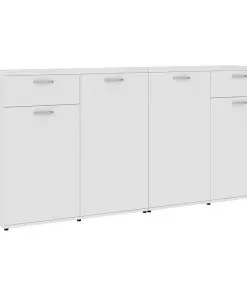 vidaXL Sideboard White 160x36x75 cm Chipboard