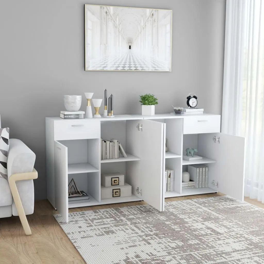 vidaXL Sideboard White 160x36x75 cm Chipboard