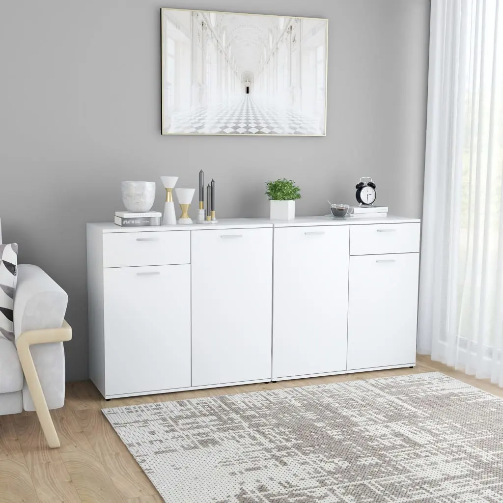 vidaXL Sideboard White 160x36x75 cm Chipboard