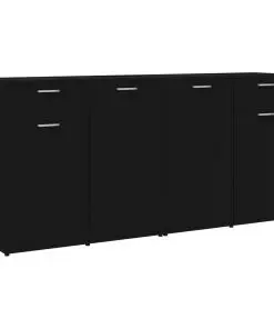 vidaXL Sideboard Black 160x36x75 cm Chipboard