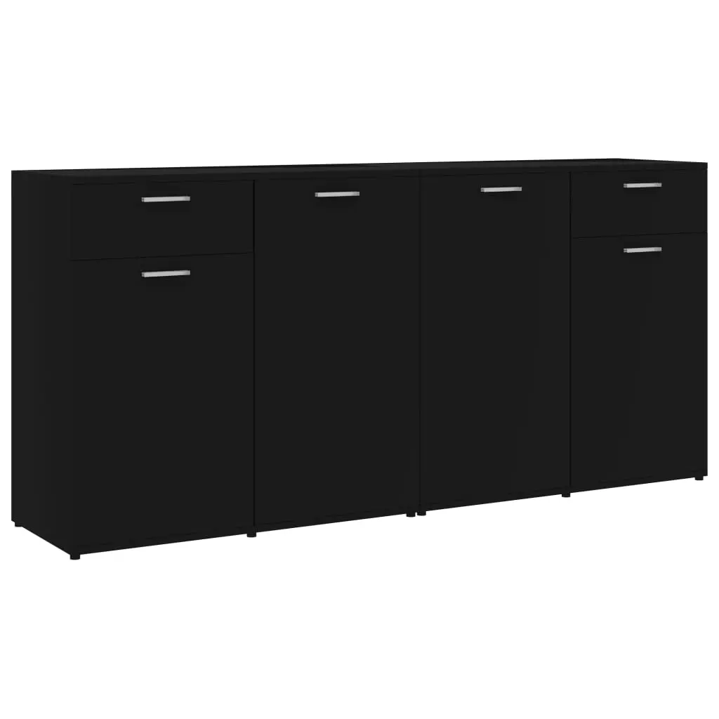 vidaXL Sideboard Black 160x36x75 cm Chipboard