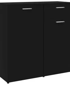 vidaXL Sideboard Black 160x36x75 cm Chipboard