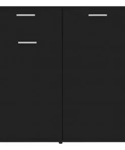 vidaXL Sideboard Black 160x36x75 cm Chipboard